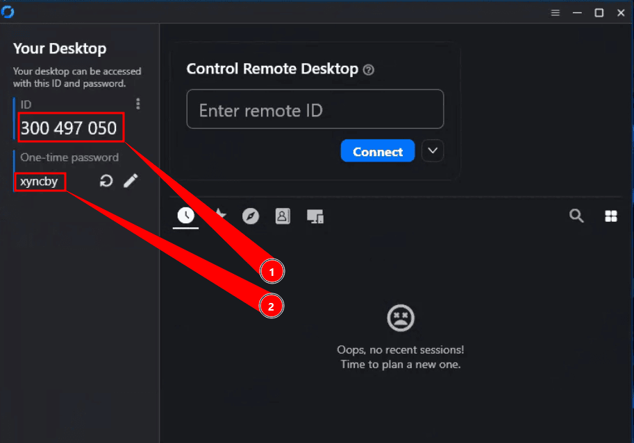 Rustdesk Interface